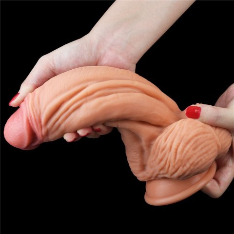 DILDO 10'' DUAL LAYERED PLATINUM SILICONE COCK - FLESH 24-0229 LOVETOY DILDO 10'' DUAL LAYERED PLATINUM SILICONE COCK - FLESH 24-0229 LOVETOY
