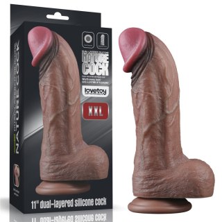 DILDO 11'' DUAL LAYERED SILICONE COCK XXL 24-0440 LOVETOY