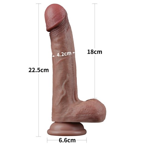 DILDO 9'' DUAL LAYERED SILICONE COCK 24-0393 LOVETOY