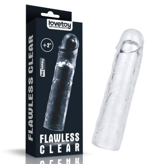 FLAWLESS CLEAR PENIS SLEEVE ADD 2'' 24-0116 LOVETOY