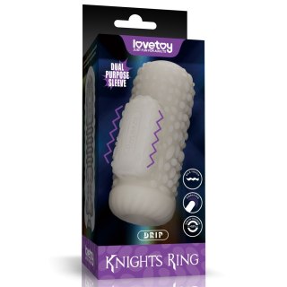 MASTURBATOR KNIGHTS RING VIBRATING DUAL PURPOSE SLEEVE-DRIP 24-0577 LOVETOY