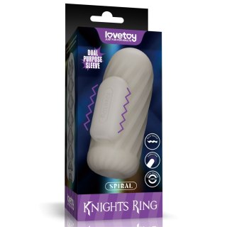 MASTURBATOR KNIGHTS RING VIBRATING DUAL PURPOSE SLEEVE-SPIRAL 24-0576 LOVETOY