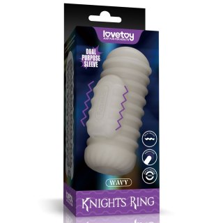 MASTURBATOR KNIGHTS RING VIBRATING DUAL PURPOSE SLEEVE-WAVY 24-0578 LOVETOY