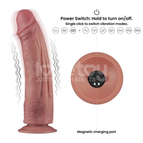 WIBRATOR 10.5'' VIBRATING DUAL DENSITY POWER COCK 24-0573 LOVETOY