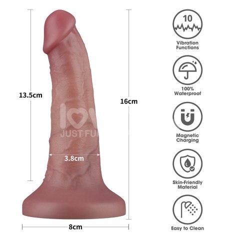 WIBRATOR 6'' VIBRATING DUAL DENSITY POWER COCK 24-0569 LOVETOY