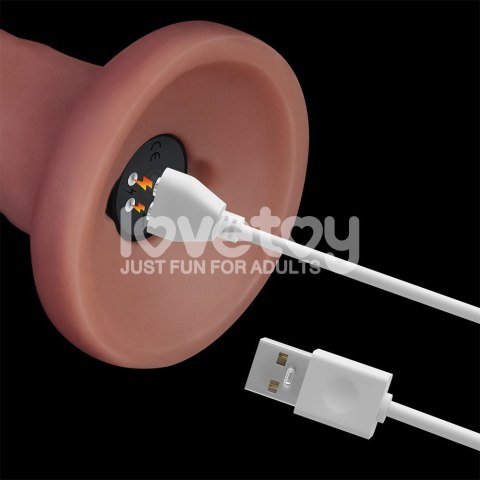 WIBRATOR 8'' VIBRATING DUAL DENSITY POWER COCK 24-0570 LOVETOY