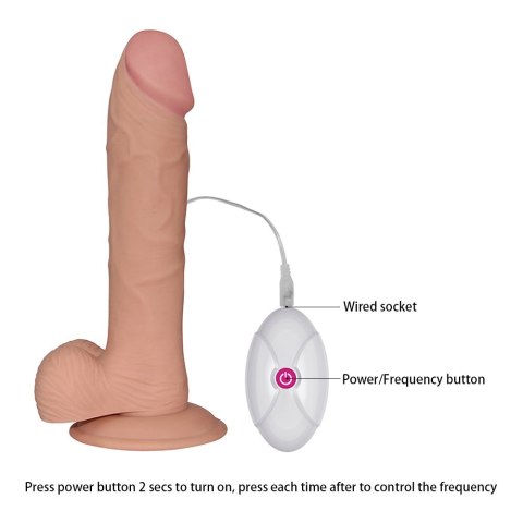 WIBRATOR 9" THE ULTRA SOFT DUDE VIBRATING 24-0285 LOVETOY