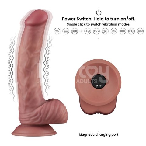 WIBRATOR 9'' VIBRATING DUAL DENSITY POWER COCK 24-0572 LOVETOY