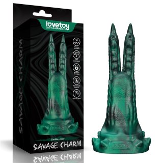 WIBRATOR SAVAGE CHARM DOUBLE-CLAW VIBRATING SILICONE DILDO 24-0584 LOVETOY