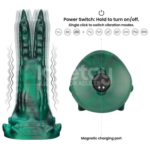 WIBRATOR SAVAGE CHARM DOUBLE-CLAW VIBRATING SILICONE DILDO 24-0584 LOVETOY