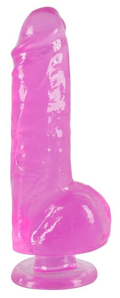 Różowy żelowy sztuczny penis z przyssawką dildo