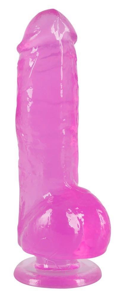 Różowy żelowy sztuczny penis z przyssawką dildo