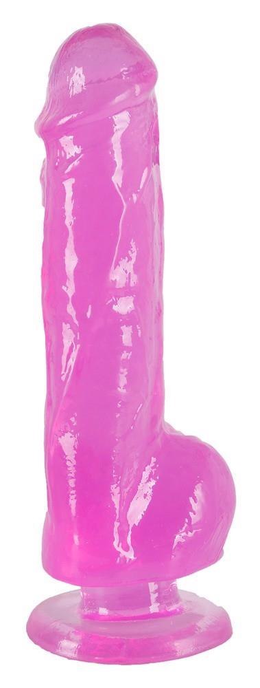 Różowy żelowy sztuczny penis z przyssawką dildo