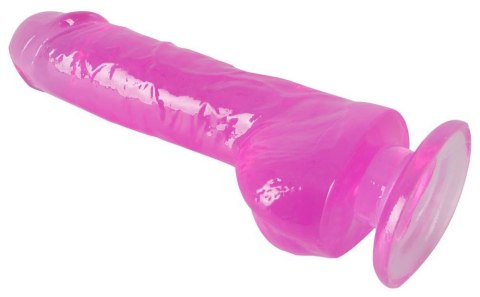 Różowy żelowy sztuczny penis z przyssawką dildo