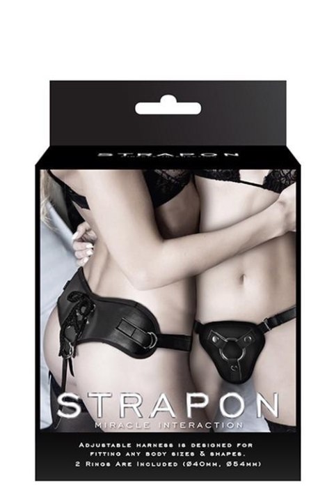 Uprząż do strap-on czarny dwa pierścienie skóra Uprząż do strap-on czarny dwa pierścienie skóra