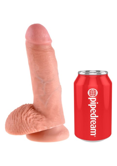 Dildo-cock 7 inch w/ balls flesh