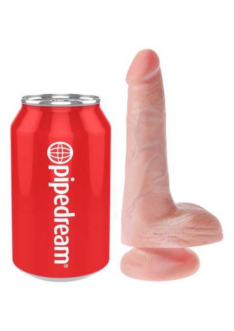 Dildo-king cock 6"" cock with balls flesh