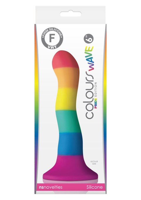 Tęczowe silikonowe dildo z mocną przyssawką 15 cm Tęczowe silikonowe dildo z mocną przyssawką 15 cm