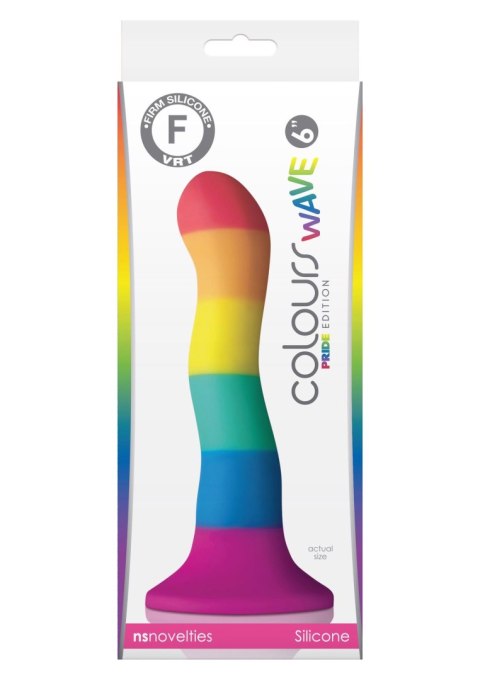 Tęczowe silikonowe dildo z mocną przyssawką 15 cm Tęczowe silikonowe dildo z mocną przyssawką 15 cm