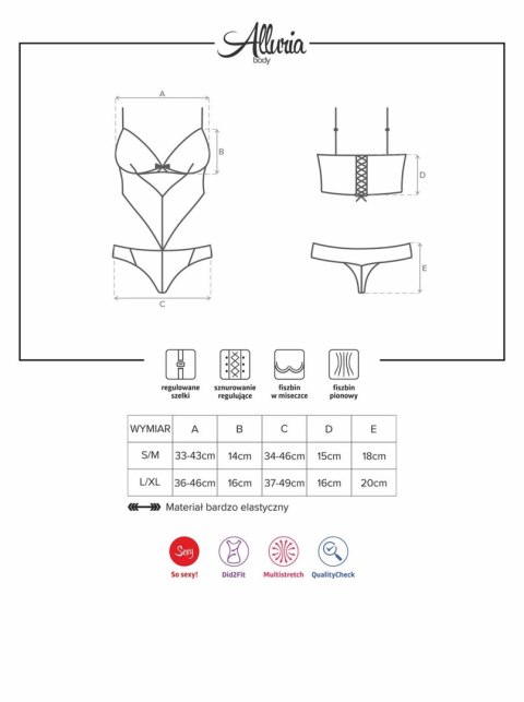 Wycięte body odsłaniające ciało sex obsessive l/xl Wycięte body odsłaniające ciało sex obsessive l/xl